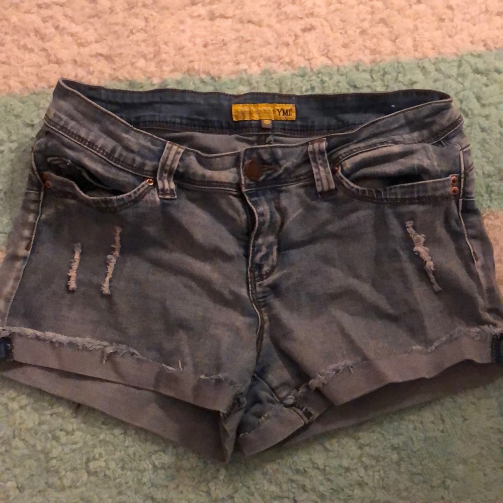 Light blue jean shorts